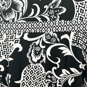 Elegant Black and White Floral Dress